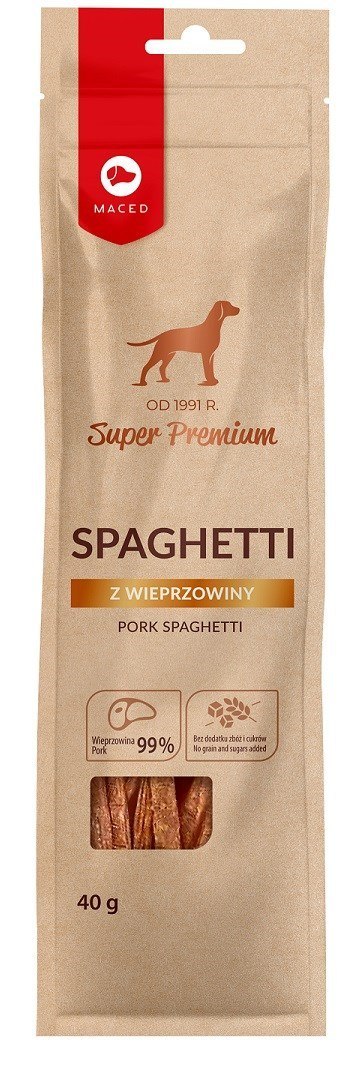 MACED Spaghetti z wieprzowiną przysmak dla psa- 40g