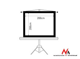 Ekran Maclean MC-680 (ścienny; rozwijane ręcznie; 1:1; 112,0