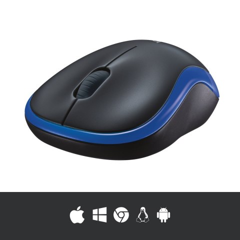 Mysz bezprzewodowa Logitech M185 910-002236 (optyczna; 1000 DPI; kolor niebieski)