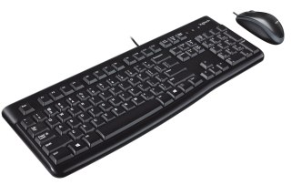 Zestaw klawiatura + mysz Logitech MK120 920-002562 (membranowa; USB 2.0; (US); kolor czarny; optyczna; 1000 DPI)