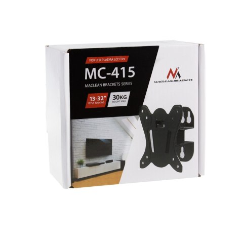 MACLEAN UCHWYT DO TELEWIZORA LUB MONITORA MAX. VESA 100X100, 13-32", 30KG, CZARNY MC-415