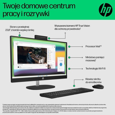 HP AIO 24-cr0015nw i3-N300 23.8"FHD AG IPS 8GB DDR4 3200 SSD256 Intel UHD Graphics Win11 2Y Shell White