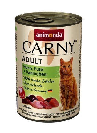 ANIMONDA Carny Adult kurczak, indyk, królik - mokra karma dla kota - 200g