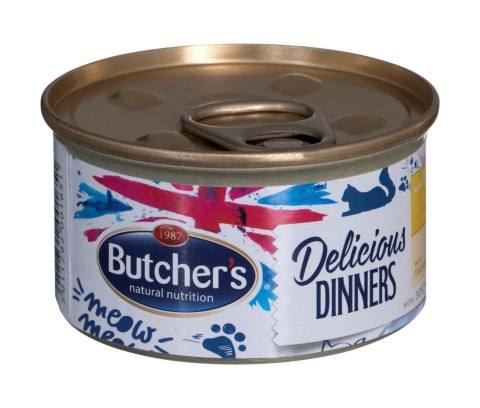 Butcher's Delicious Dinners Cat z kurczakiem i indykiem - mokra karma dla kota w formie musu - puszka 85 g