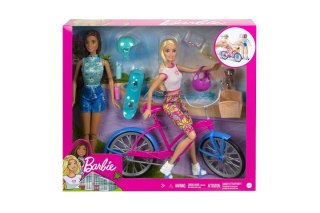 *****Barbie 2xlalka na rowerze i deskorolce HJY84