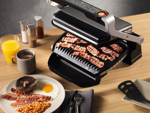 Grill Tefal OptiGrill GC712D34 (stołowy-zamknięty; 2000W; kolor inox)