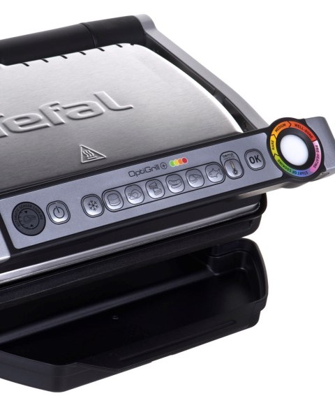 Grill Tefal OptiGrill GC712D34 (stołowy-zamknięty; 2000W; kolor inox)