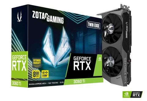 Karta Graficzna ZOTAC GAMING GeForce RTX 3060 Ti Twin Edge LHR 8GB GDDR6 (WYPRZEDAŻ)