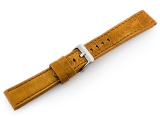 Pasek skórzany do zegarka W48 - PREMIUM - camel - 20mm