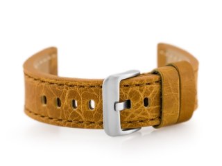 Pasek skórzany do zegarka W48 - PREMIUM - camel - 22mm