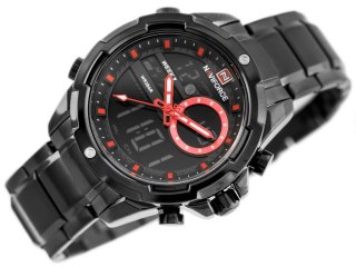 ZEGAREK MĘSKI NAVIFORCE - NF9120 (zn062c) - black/red