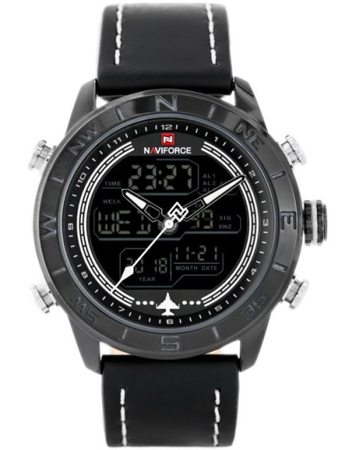 ZEGAREK MĘSKI NAVIFORCE - NF9144 (zn077a) - black/white + box