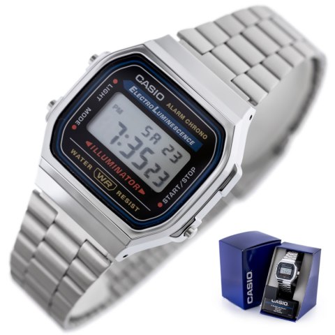 ZEGAREK MĘSKI CASIO A168WA-1A - VINTAGE + BOX