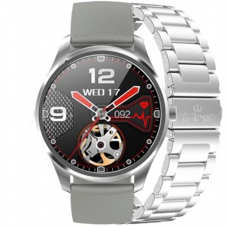 SMARTWATCH MĘSKI G. Rossi SW012-3 silver/gray + dodatkowa BRANSOLETA (sg007c)