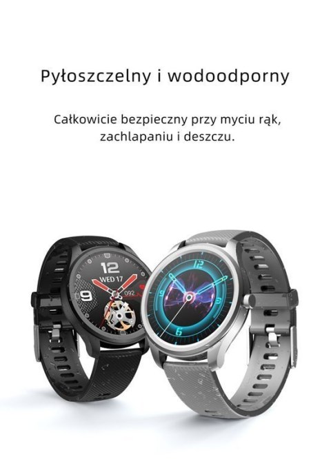 SMARTWATCH MĘSKI G. Rossi SW012-3 silver/gray + dodatkowa BRANSOLETA (sg007c)