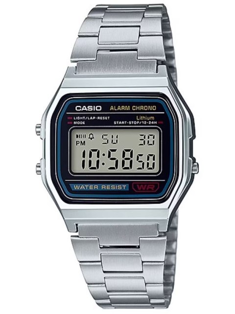 ZEGAREK MĘSKI CASIO A158WA-1A VINTAGE RETRO + BOX