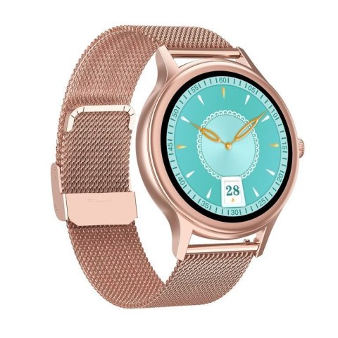 SMARTWATCH DAMSKI PACIFIC 18-1 - BRANSOLETA + PASEK: Rosegold / Różowy (sy015a)