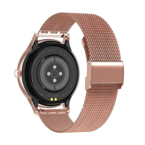 SMARTWATCH DAMSKI PACIFIC 18-2 - BRANSOLETA + PASEK: Rosegold / Biały (sy015b)