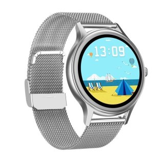 SMARTWATCH DAMSKI PACIFIC 18-4 - BRANSOLETA + PASEK: Srebrna / Biały (sy015d)