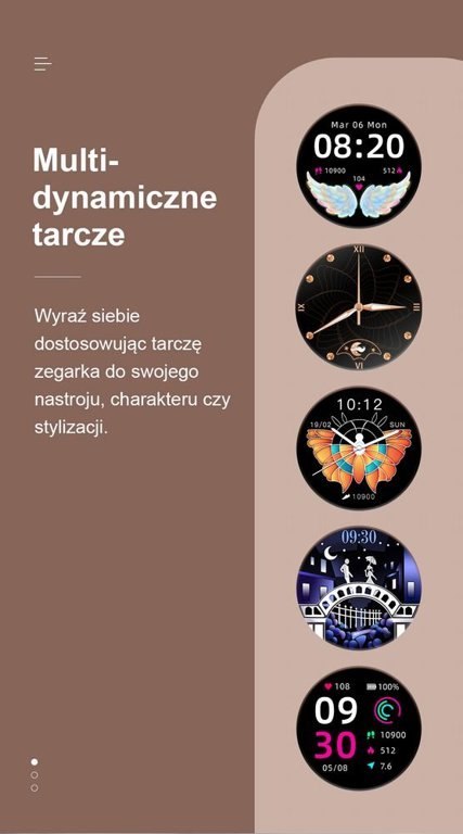 SMARTWATCH DAMSKI G. Rossi SW020-4 - CIŚNIENIOMIERZ, PULSOKSYMETR (sg013d)