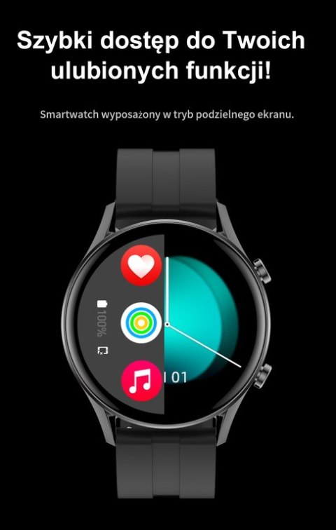 SMARTWATCH MĘSKI G. Rossi SW019-3 black/red (sg014c) PROWADZENIE ROZMÓW