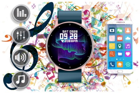 SMARTWATCH UNISEX GRAVITY GT1-4 - PULSOMETR, WŁASNE TARCZE (sg015d)