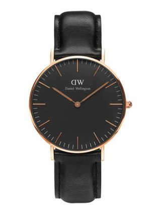 ZEGAREK DAMSKI DANIEL WELLINGTON Classic Black Sheffield Lady Rose Gold DW00100139 (zw508a)