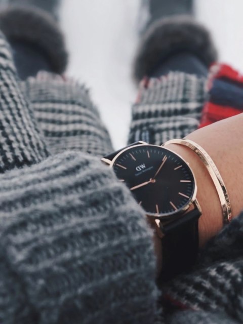 ZEGAREK DAMSKI DANIEL WELLINGTON Classic Black Sheffield Lady Rose Gold DW00100139 (zw508a)