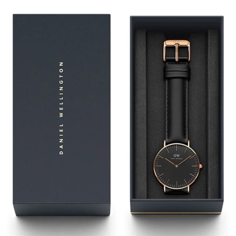 ZEGAREK DAMSKI DANIEL WELLINGTON Classic Black Sheffield Lady Rose Gold DW00100139 (zw508a)