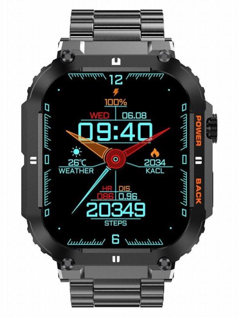 SMARTWATCH MĘSKI GRAVITY GT6-2 - WYKONYWANIE POŁĄCZEŃ, MONITOR SNU (sg020b)