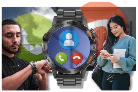 SMARTWATCH MĘSKI GRAVITY GT9-2 - WYKONYWANIE POŁĄCZEŃ, CIŚNIENIOMIERZ (sg021b)