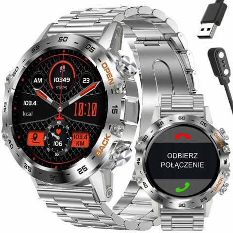 SMARTWATCH MĘSKI GRAVITY GT9-3 - WYKONYWANIE POŁĄCZEŃ, CIŚNIENIOMIERZ (sg021c)