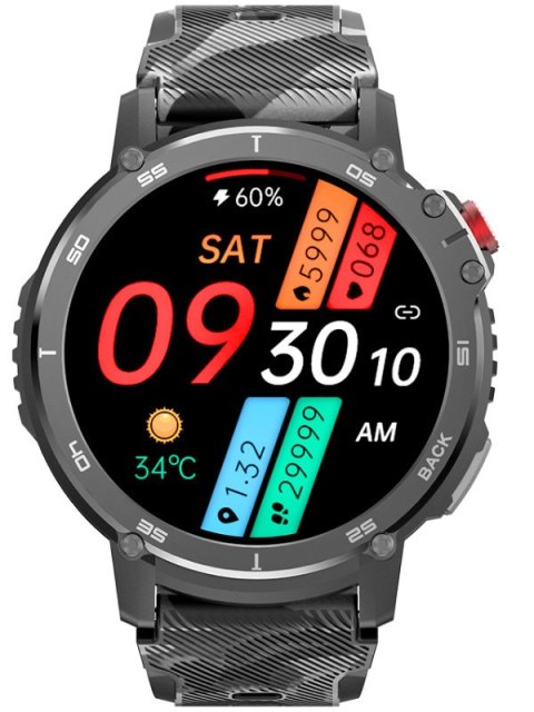 SMARTWATCH MĘSKI Rubicon RNCF08 - WYKONYWANIE POŁĄCZEŃ - BLUETOOTH CALL - ODTWARZACZ MP3 4GB (sr053a)