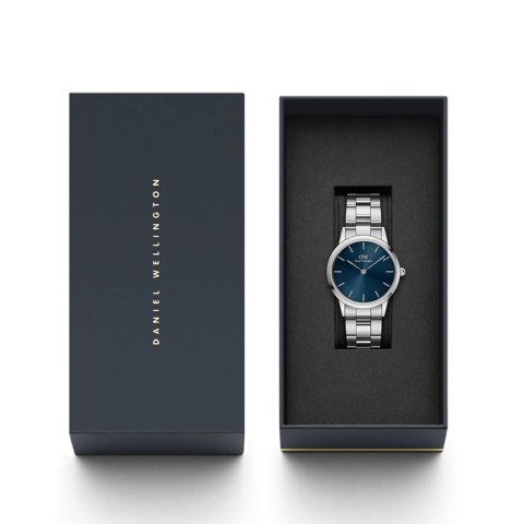 ZEGAREK DAMSKI DANIEL WELLINGTON DW00100457 Iconic Link Arctic 28mm Blue