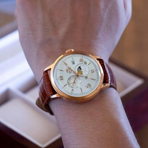 Zegarek Męski Orient Classic Sun & Moon RA-AK0801S10B + BOX