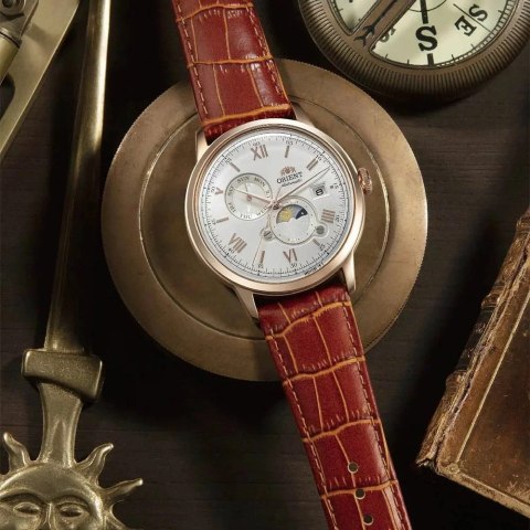 Zegarek Męski Orient Classic Sun & Moon RA-AK0801S10B + BOX