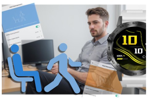 SMARTWATCH MĘSKI GRAVITY GT9-10 - WYKONYWANIE POŁĄCZEŃ, CIŚNIENIOMIERZ (sg021j)