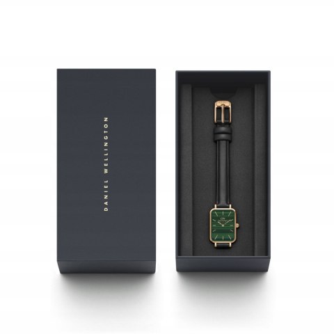 ZEGAREK DAMSKI DANIEL WELLINGTON DW00100439 - Quadro Pressed Sheffield Gold Emerald 32mm + BOX