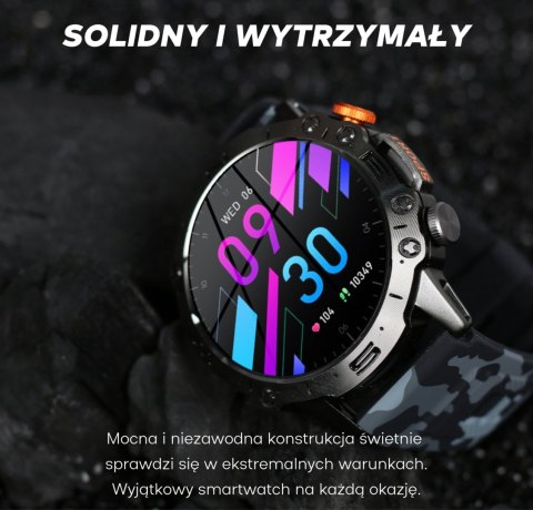 SMARTWATCH MĘSKI GRAVITY GT20-2 - AMOLED, DODATKOWY PASEK (sg024b)