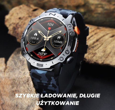 SMARTWATCH MĘSKI GRAVITY GT20-2 - AMOLED, DODATKOWY PASEK (sg024b)