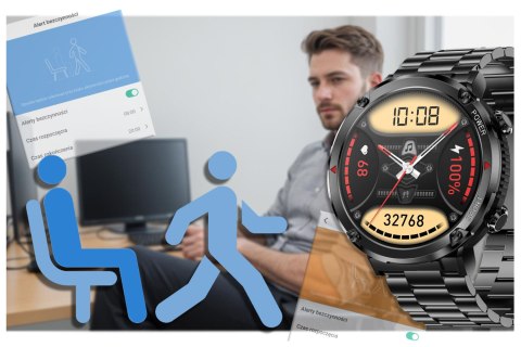 SMARTWATCH MĘSKI GRAVITY GT21-1 - BLUETOOTH CALL, DODATKOWY PASEK (sg025a)