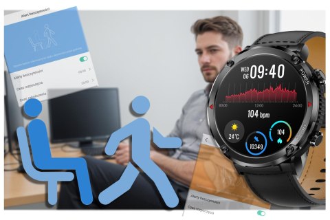 SMARTWATCH MĘSKI GRAVITY GT21-3 - BLUETOOTH CALL, DODATKOWY PASEK (sg025c)