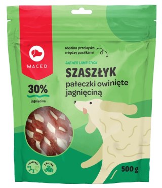 MACED Szaszłyk Pałeczki owinięte jagnięciną - przysmak dla psa - 500g