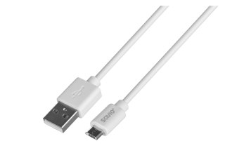 Kabel SAVIO CL-123 (Micro USB - USB 2.0 ; 1m; kolor biały)