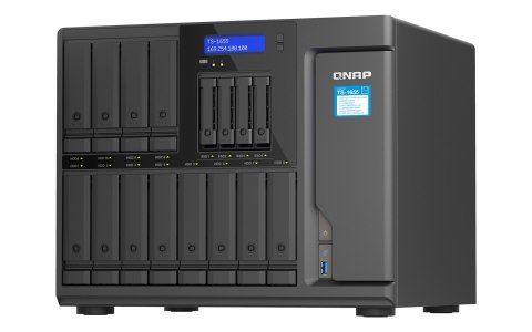 Qnap TS-1655-8G, Tower, 12 x 3.5"/2.5" SATA + 4 x 2.5" SATA, Intel Atom C5125 8C/8T, 8GB DDR4 non-ECC  (Max. 256GB), 2 x 2.5GbE,