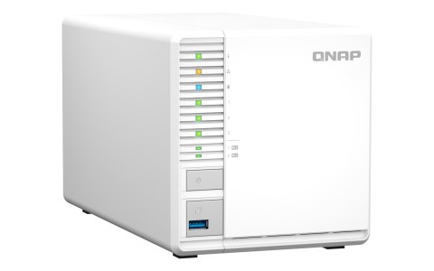 Qnap TS-364-8G, Tower, 3.5" SATA, Intel Celeron N5105/N5095 4C/4T, 8 GB onboard not expandable, 1 x 2.5GbE, External adapter (PS