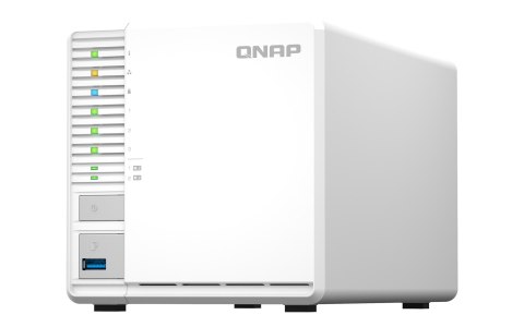 Qnap TS-364-8G, Tower, 3.5" SATA, Intel Celeron N5105/N5095 4C/4T, 8 GB onboard not expandable, 1 x 2.5GbE, External adapter (PS