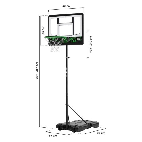 Salta Dribble kosz do koszykówki 85 cm x 254 cm