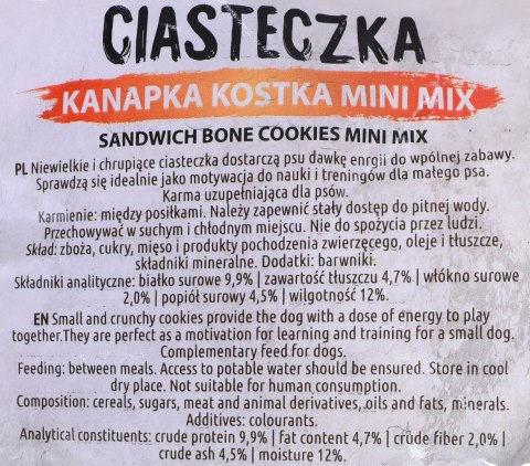 Maced Ciastka Kanapka Kostka Mix Mini - przysmak dla psa - 1 kg