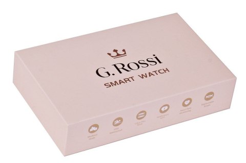 Damski SMARTWATCH G.Rossi SW014G-3 Różowe złoto, Silikonowy pasek